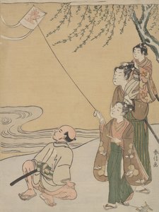 Volar cometas de Suzuki Harunobu
