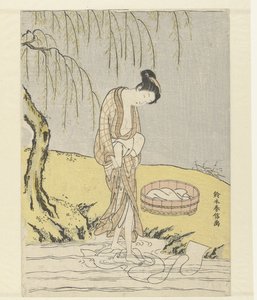 Lavadora de sábanas de Suzuki Harunobu