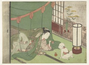 amor, pareja, y, niño de Suzuki Harunobu
