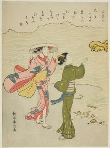 Minamoto no Shigeyuki, de una serie sin título de Treinta y Seis Poetas Inmortales de Suzuki Harunobu