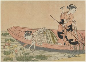 Mitate de Zhou Maoshu, después de 1765 de Suzuki Harunobu