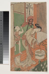 Auf der Veranda de Suzuki Harunobu