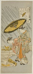 Ono no Komachi rezando por lluvia, de la serie "Los siete aspectos de moda de Komachi" de Suzuki Harunobu