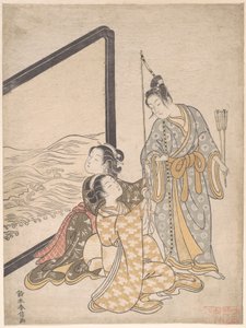 Parodia de Minamoto no Tametomo de Suzuki Harunobu