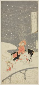 Cruce de Sano en Miwagasaki de Suzuki Harunobu