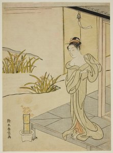 Verano, de la serie "Nuevas versiones de flores de las cuatro estaciones (Shinpan furyu shiki no hana)" de Suzuki Harunobu