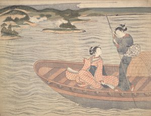 el transbordador de Suzuki Harunobu