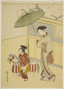 El caballito de madera de Suzuki Harunobu