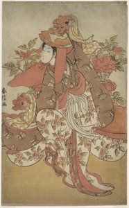 La danza del león de Suzuki Harunobu