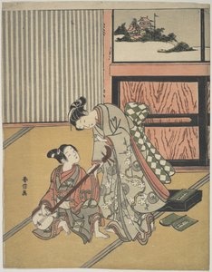 La lección de música de Suzuki Harunobu