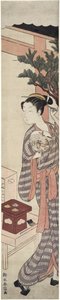 El puesto de té - Kagiya Osen, c.1769 de Suzuki Harunobu