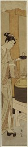 La camarera Osen de la casa de té Kagiya, c.1769-70 de Suzuki Harunobu