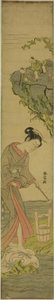 Dos sabios mirando a una belleza pisando tela (parodia de Kume Sennin) de Suzuki Harunobu