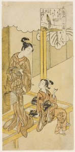 Visita (Kayoi), de la serie "Los Siete Aspectos de Moda de Komachi (Furyu yatsushi nana Komachi)" de Suzuki Harunobu