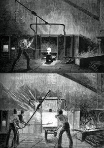 Trabajadores de fundición, c. 1880