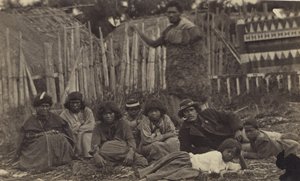 En Pawhakiro Pa, Hawkes Bay, Nueva Zelanda, c.1865 de Swan and Wrigglesworth