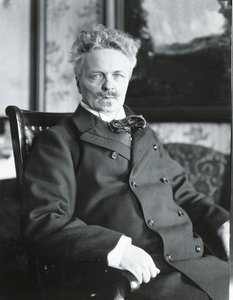 August Strindberg en su casa en Estocolmo