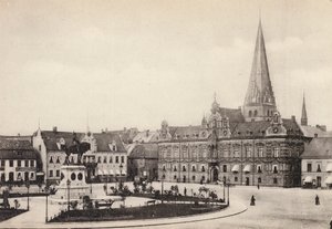 Suecia: Skane, Malmo, Stortorget Och Radhuset (fotografía en B/N) de Swedish Photographer