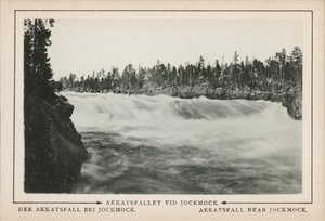 Suecia: Akkatsfall, cerca de Jockmock (foto en blanco y negro) de Swedish Photographer