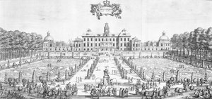 Una vista del Palacio de Drottningholm, 1692