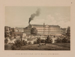 Fábrica de algodón, Stromsbro, Suecia, c.1840 de Swedish School