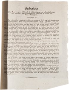 Descripción de la tecnología hidráulica en Filadelfia del Atlas de los Estados Unidos de Klinckowstrom, 1824 de Swedish School