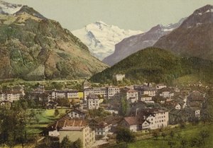 Oberland bernés: Interlaken, vista total (foto a color) de Swiss Photographer