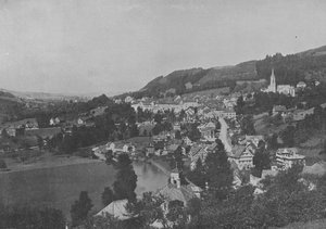 Lichtensteig, Toggenbourg, Cantón de San Galo (foto en b/n) de Swiss Photographer