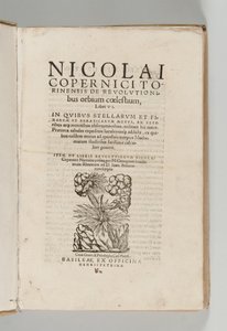 De revolutionibus orbium coelestium de Nicolaus Copernicus (1473-1543) con De libris revolutionum Nicolai Copernici Narratio prima de Georg Johann Rheticus (1514-74), Basilea: Heinrich Petri