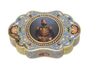 Caja de oro con retrato esmaltado del virrey Abbas I de Egipto, c.1820 de Swiss School