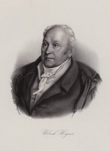 Hegner Ulrich, escritor y político suizo (grabado) de Swiss School