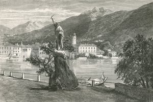 Lugano, con la estatua de Tell por Vela