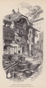 Parte en Friburgo en Uechtland, Una Calle Antigua en Friburgo, Uechtland