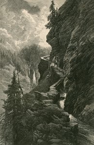 Escena en el paso de Rawyl, cerca de Ayent de Swiss School