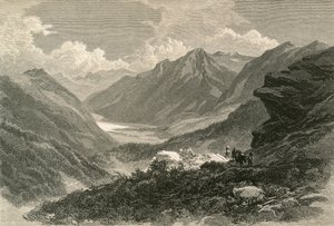 Escena en el valle de Poschiavo, Grisons del sur de Swiss School