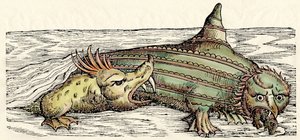 Criaturas marinas, ilustración de "Historiae Animalium" de Conrad Gesner