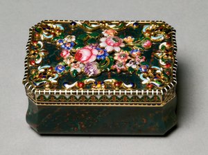 Caja de rapé, atribuida a miniatura pintada por Jean-Louis Richter de Swiss School