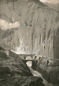El Puente del Diablo.-Carretera de San Gotardo, Garganta de Schöllenen de Swiss School