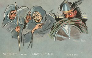 Macbeth (litografía en color) de Sydney Carter