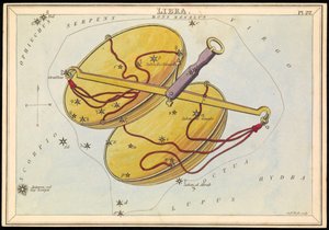 Libra, c.1825 (cartulina, papel, tejido ) de Sydney Hall