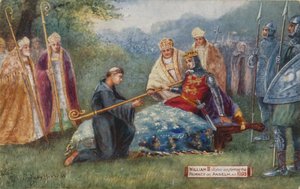 Guillermo II confiriendo la primacía a Anselmo, 1093