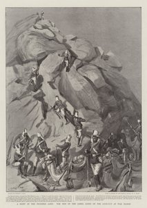 Una vista de la Tierra Prometida, los hombres del Cuerpo de Camellos en la vigilancia en Wad Hamed de Sydney Prior Hall