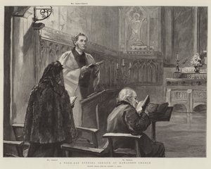Servicio vespertino en la iglesia de Hawarden