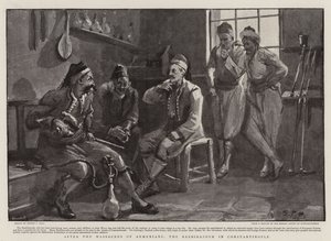 Después de las masacres de armenios, el Bashibazouk en Constantinopla de Sydney Prior Hall