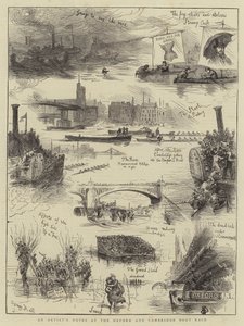 Notas de un artista en la carrera de botes de Oxford y Cambridge