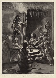 Armenia después de las Masacres, Chicas Yoruk moliendo Bulgoor cerca de Devrishia de Sydney Prior Hall