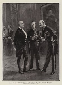 En la recepción del orador, discutiendo una cuestión importante de Sydney Prior Hall
