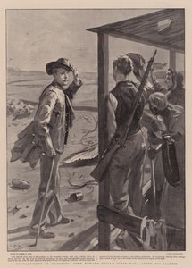 Convaleciente en Mafeking, el primer paseo de Lord Edward Cecil después de su enfermedad