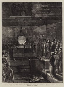 SAR el Príncipe de Gales fundiendo la estatua ecuestre de sí mismo por J E Boehm, ARA para ser erigida en Bombay de Sydney Prior Hall