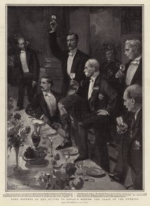 Lord Roberts en la Cena de los Scouts de Lovat, el Brindis de la Noche de Sydney Prior Hall